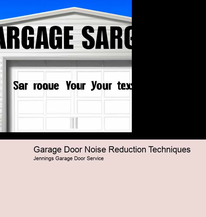 Garage Door Noise Reduction Techniques
